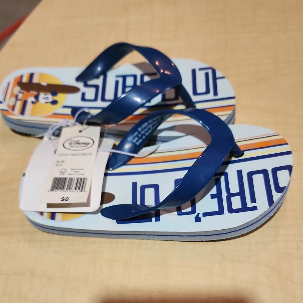 Disney Blue and White Flip Flops